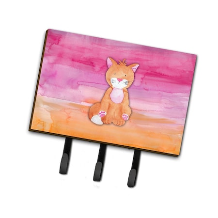 Carolines Treasures Orange Cat Watercolor Leash or Key Holder BB7354TH68